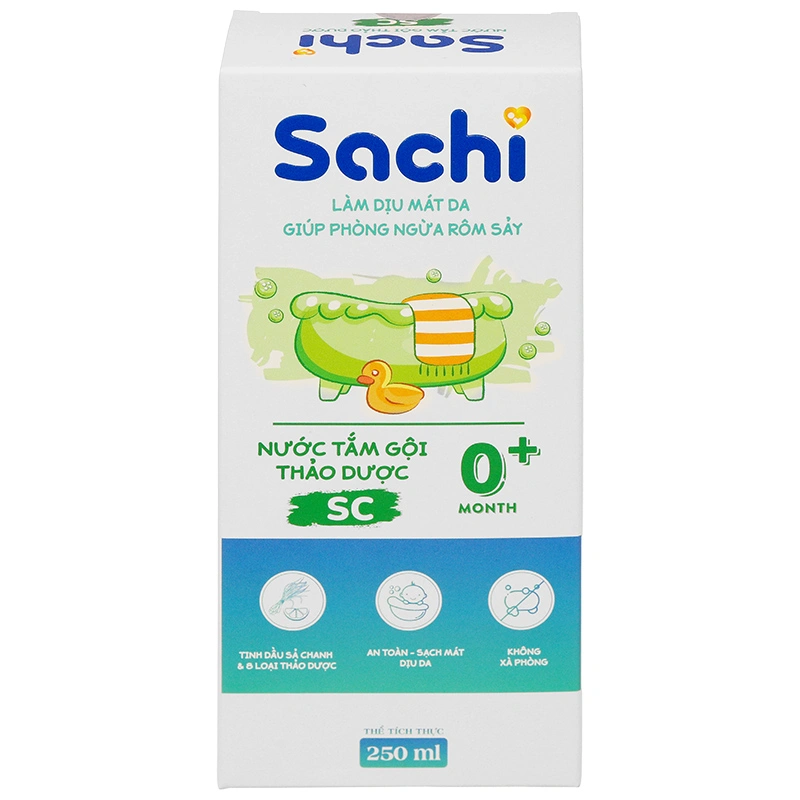 Nước tắm thảo dược Sachi hương tràm, giúp ngăn rôm sảy chai 250ml - 17